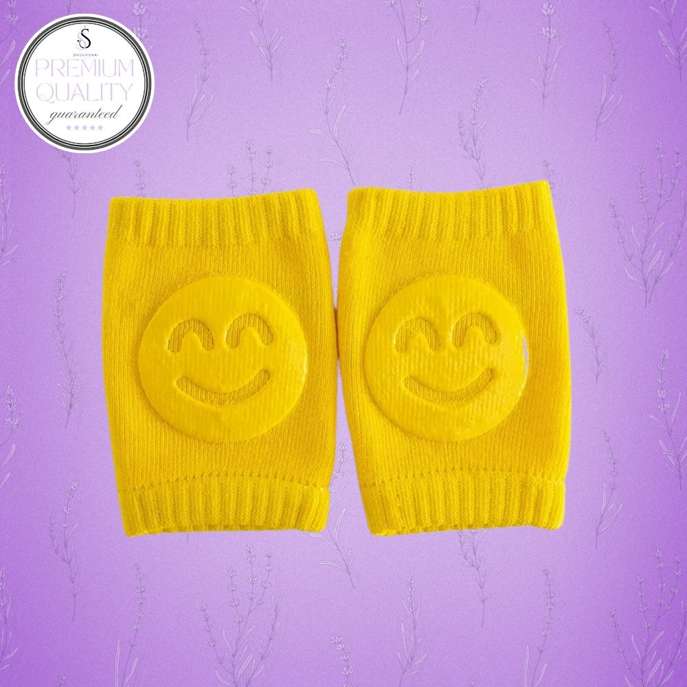 Smiley Safe Knee Pads – Stretchable, Anti-Slip, Padded, Elastic, Soft & Comfortable (0-3y)🧸👶