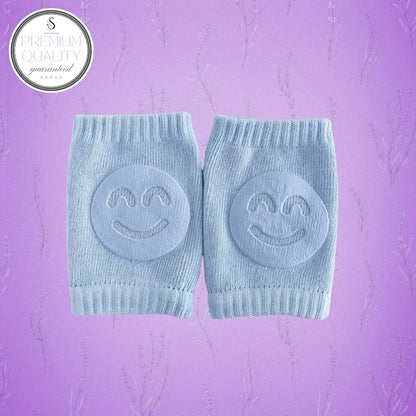 Smiley Safe Knee Pads – Stretchable, Anti-Slip, Padded, Elastic, Soft & Comfortable (0-3y)🧸👶