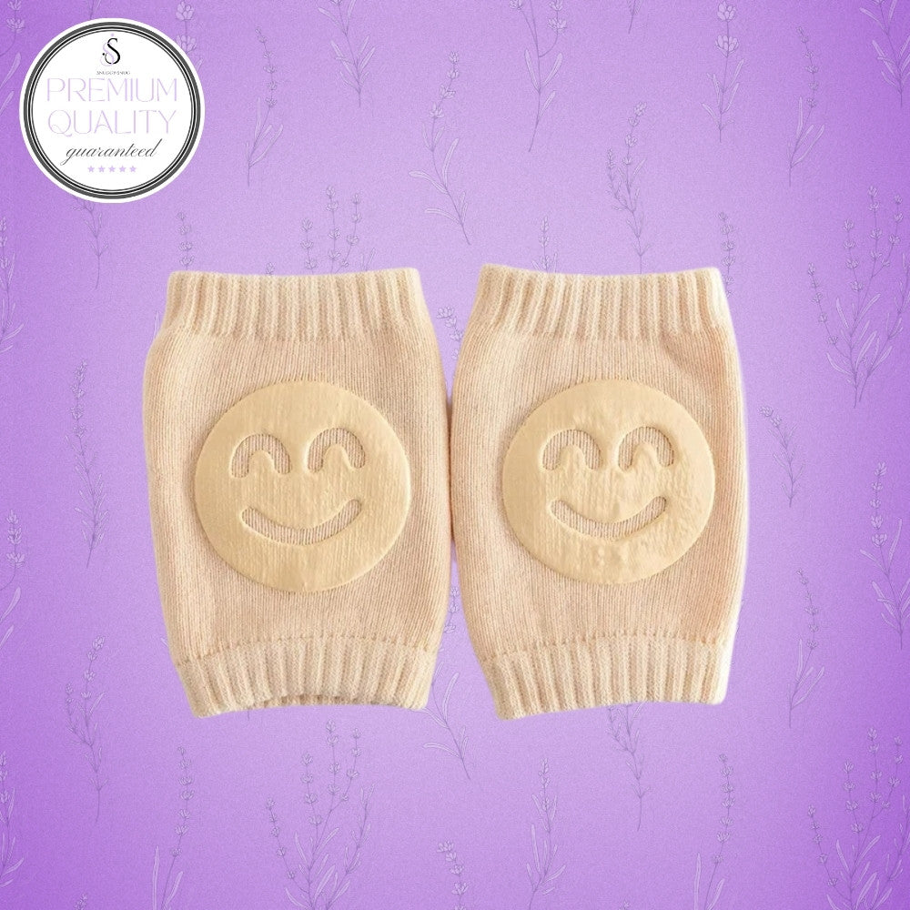 Smiley Safe Knee Pads – Stretchable, Anti-Slip, Padded, Elastic, Soft & Comfortable (0-3y)🧸👶