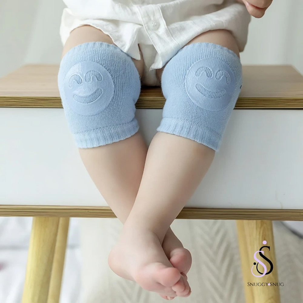 Smiley Safe Knee Pads – Stretchable, Anti-Slip, Padded, Elastic, Soft & Comfortable (0-3y)🧸👶